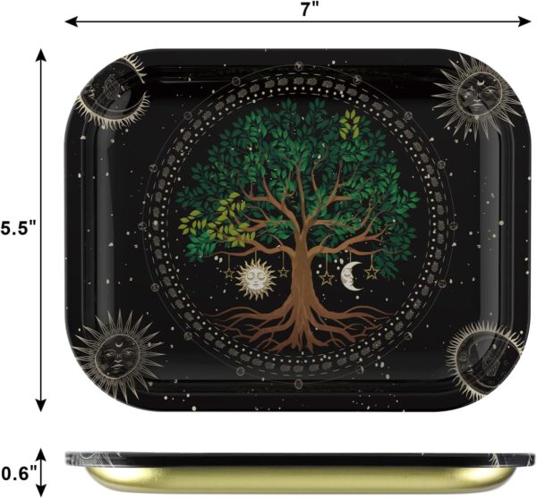 Small Metal Tray with Magnetic Lid, Decorative Tray, Ideal Storage for Home or Travel,Black,7 x 5.5 Inches - Image 4