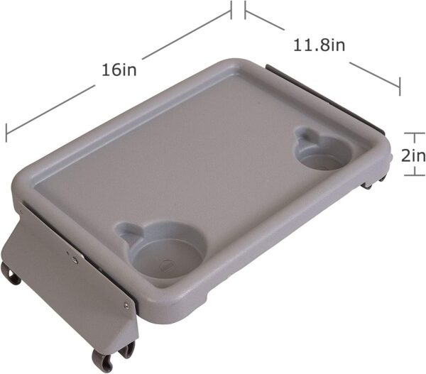 DMI Walker Tray, Rollator Tray, Mobility and Walker Accessory Tray Table Fits Most Standard Walkers, Folding with Two Cup Holders and Tool Free Assembly, 16 x 11.8 inch - Image 6