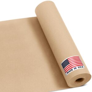 12" x 1200" (100 ft) Natural Kraft Paper Roll – USA Made Non-Toxic, Odorless, 100% Recyclable Brown Wrapping Paper for Shipping, Packaging, Crafting & Gift Wrapping