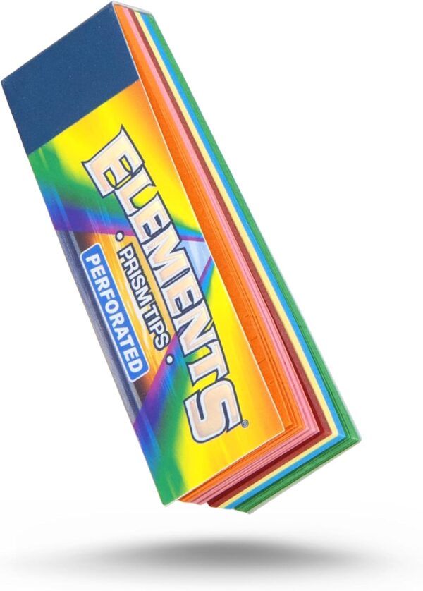 Elements Pre-Rolled Filter Tips Prism Design - Perforated - 10 Pack Bonus ESD Scoop Card - 50 Tips Per Pack = 500 Tips - Rolling in Style - Image 5