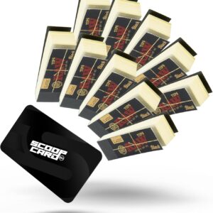 RAW Black Rolling Tips 10 Pack 50 Tips Per Pack = 500 Tips - Taste the Terps with Classic Thin Black Tips
