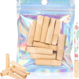 Wood Rolling Tips for Cigarette or Pre Rolling Cones (Total-10pcs, 8mm)