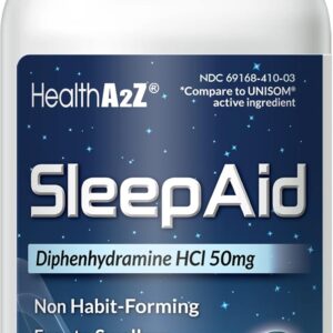 HealthA2Z Sleep Aid, Diphenhydramine Softgels, 50mg, Supports Deeper, Restful Sleeping, Non Habit-Forming (250 Counts)