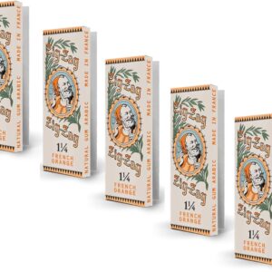 ZIG-ZAG Rolling Papers 1¼ French Orange - Limited Edition Vintage (5 Booklets) - 32 Papers Each