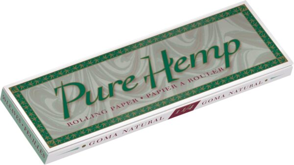 Pure Hemp Rolling Paper - Medium / 1/4" / 78mm Size Cigarette Paper - Pack of 5 Booklets (50 Leaves Per Book!) - Image 2
