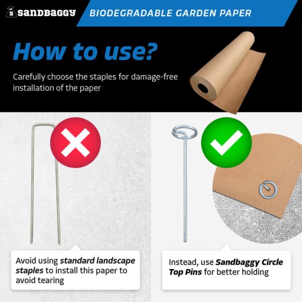 Sandbaggy Biodegradable Landscape Fabric - Garden Paper for Weeds - Paper Mulch Rolls - Made in America (3 ft x 475 ft, 1) - Image 7