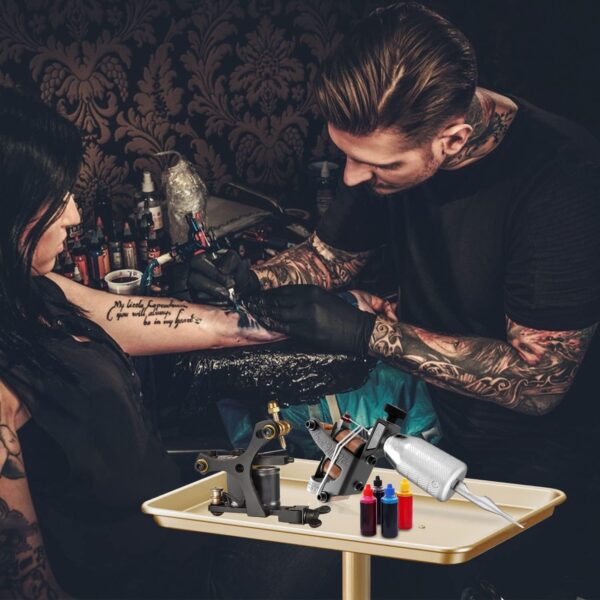 Salon Tray, Champagne Gold Salon Rolling Tray with Adjustable Height, Hair Stylist Tray, Suitable for Tattoo Tray and Dental Tray - Image 5
