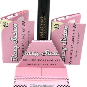 Blazy susan Pink Deluxe Rolling Kit 1 1/4 paper+tips 3 packs and Tube.