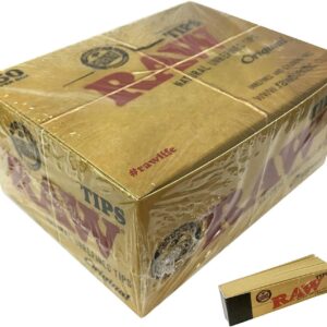 Raw Natural Paper Tips, Brown, Pack of 50