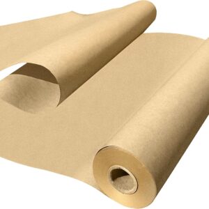 Made in USA Kraft Paper Wide Jumbo Roll 48" x 1200" (100ft) Ideal for Gift Wrapping, Art, Craft, Postal, Packing, Shipping, Floor Protection, Dunnage, Parcel, Table Runner, 100% Recycled Material