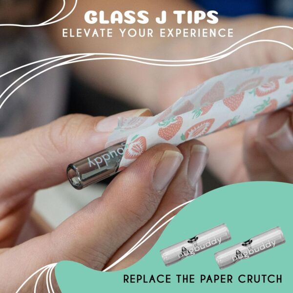 Glass Tips for Joints - 8mm Reusable Glass Rolling Tips - Mouthpiece Filter Crutch Fits in Rolling Machines - 20 Pack - Image 5
