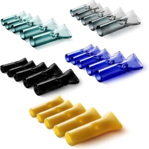 25PCS Reusable Glass Filter Tips for Pre Rolled Rolling Paper Cones, Slim Cigarettes, Flat Glass Rolling Tip Mouthpieces(I.D 6mm and 7mm)