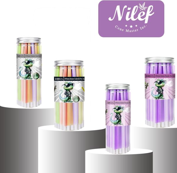 Purple Pre Rolled Cones | King Size | 50 Pack | Purple Paper | "W" Filter Tip | Natural Purple Rolling Paper (J1440) - Image 8