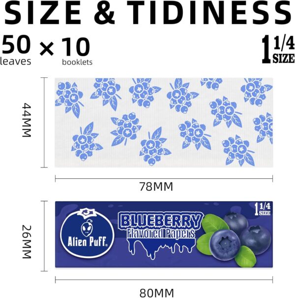 1 1/4 Size Rolling Paper, 10 Pack Mixed Flavor Rolling Paper, Different Fruit Flavor Cigarette Paper, 500pcs Fruit Attraction Fragrance Paper - Image 2