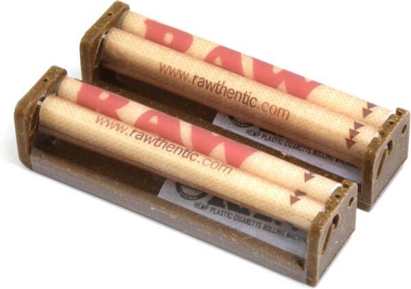 Raw Natural Rolling Papers Hemp Plastic Cigarette Rolling Machine, 110mm King Slim Size, 2 Count (Pack of 1)