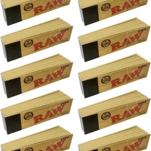 Raw Rolling Papers Unbleached Filter Tips 10 Pack = 500 Tips