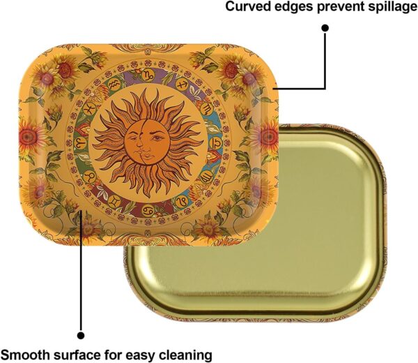 Small Metal Tray with Magnetic Lid, Decorative Tray, Ideal Storage for Home or Travel,Orange,7 x 5.5 Inches - Image 3