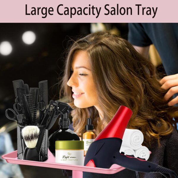 Salon Tray, Salon Rolling Tray on Wheels, Salon Color Tray, Hair Stylist Tray, Allumium Salon Tray Height Adjustable Used As Tattoo Tray and Dental Tray - Image 6