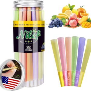 Flavored Pre Rolled Pop Cones | Pack of 30 | 6 different flavors | 84mm | Filter Tip with Bursting Flavor Bead for Enhanced Smoking Experience | Just pop it