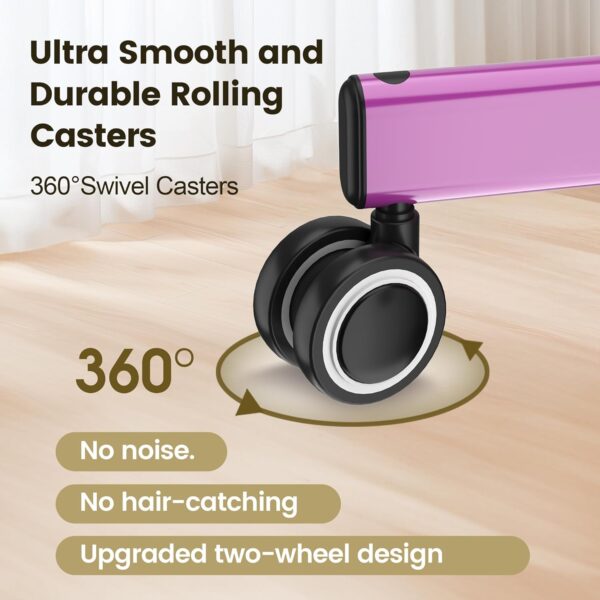 Salon Tray Tattoo Tray Salon Cart for Hair Stylist Salon Trolley Cart with Wheels Salon Rolling Tray-Purple - Image 4