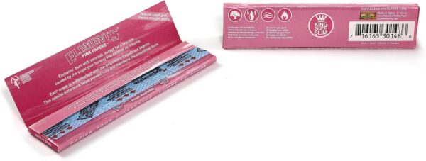 Elements PINK size 1 1/4 rolling paper - 10 booklets / 500 papers - Image 3