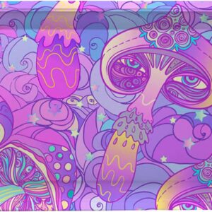 Rolling Tray “Purple Mushroom” 5” x 7” Tobacco Smoke Accessories - Tray God
