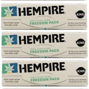Hempire Rolling Papers King Size (110mm) Freedom Pack (Papers & Tips) - 5 Pack