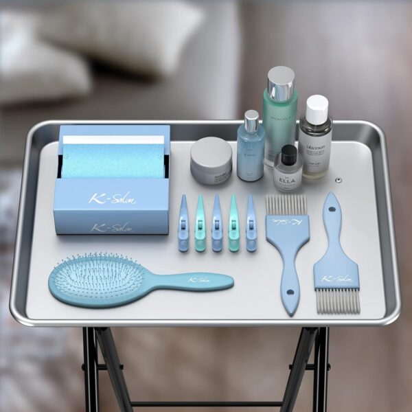 Aluminum Foldaway Folding Service Tray on Wheels - Image 6