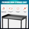 POARMEEY 3-Tier Tattoo Trolley Holder Stand with Tray and Tool Storage Platform Rolling Cart on Wheels for Tattoo Salon Spa Clinics Office Home Use - Image 3