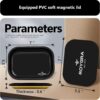 roygra Rolling Tray, Metal Matte Decorative Tray with PVC Soft Magnetic Lid, 7 x 5.5 inch - Blue - Image 3