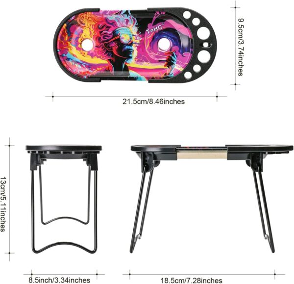CHEEMAR Rolling Tray Cone Loader for King Size&1 1/4 Size Pre Rolled Cone,Cute Decorative Cone Filler - Perfect for Home or Travel-7.28'' x 3.74'' - Image 5