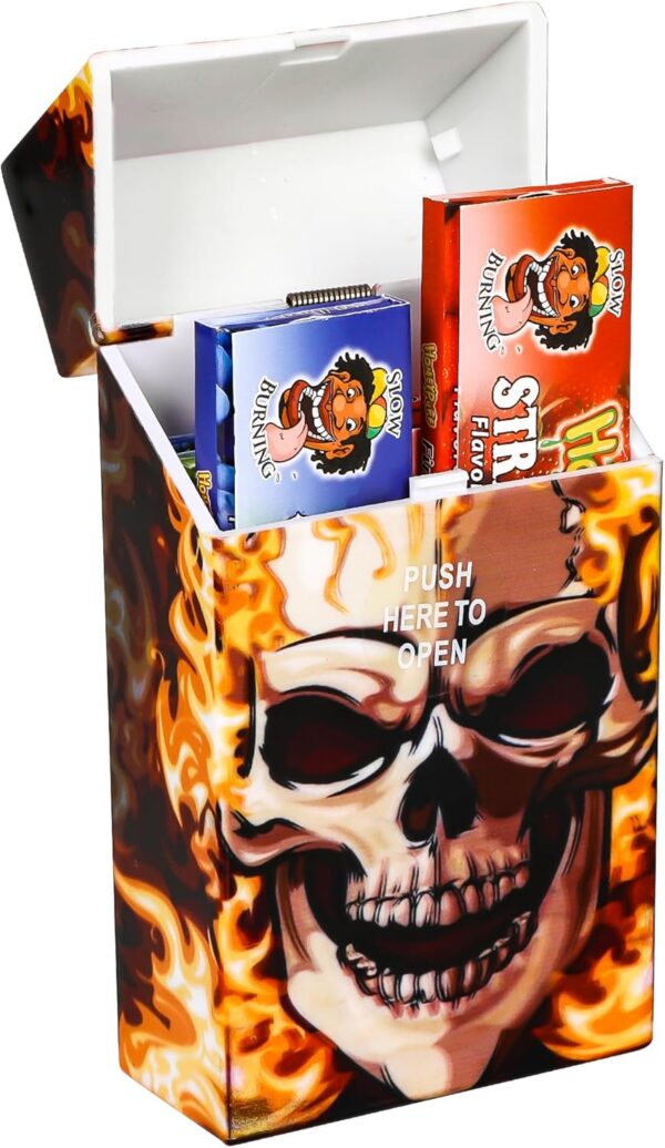 Flavored Rolling Papers Kit | Flavoured Rolling Papers With 6 Different Fruit | 100's Plastic Cigarette Case | Glass Filter Tip - Image 5