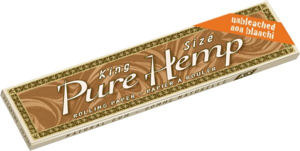 Pure Hemp Unbleached Rolling Paper - King Size (110mm) Cigarette Paper - Full Display Box of 50 Booklets (33 Leaves Per Book!) - Image 2