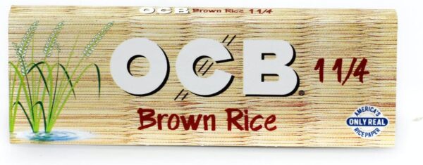 OCB Brown Rice Cigarette Rolling Paper 1 1/4 - Pack of 5