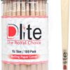 Dlite 1¼ Size Pre-Rolled Cones, 150 Pack, 84 MM, Unbleached Natural Rolling Paper, Vegan, Classic Pre rolled paper with Tip, Includes Packing stick