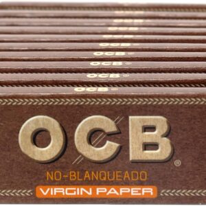 10 booklets OCB VIRGIN Regular size UNBLEACHED Rolling paper - total 500 papers