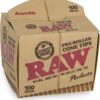 RAW Classic Natural Unrefined Rolling Papers - Perfecto Pre Rolled Cone Tips - 6 Packs Per Box - 100 Tips Per Pack - Image 2