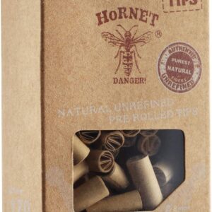 Unbleached Pre-Rolled Tips, Unrefined Filters, Ø8mm Slim Rolling Paper Tips (120 Tips)