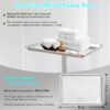 Salon Tray, Silver Salon Tray, Tattoo Tray on Wheels, Metal Salon Rolling Tray, Salon Services Tray Height-Adjustable, Tattoo Tray, Medical Tray, Dental Tray（Silver） - Image 2