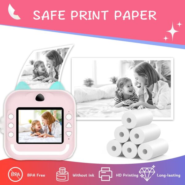 15 Rolls Instant Camera Refill Print Paper, HD Kidizoom Print Camera Paper Refill for Most Kids Instant Camera (57X25mm) - Image 2