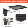 Salon Tray Cart on Wheels, Aluminum Tattoo Tray with Storage Platform, Adjustable Height Service Rolling Tray, Storage Tray Accessory for Salon Spa Dental Use, Rolling Tray Cart - Image 3