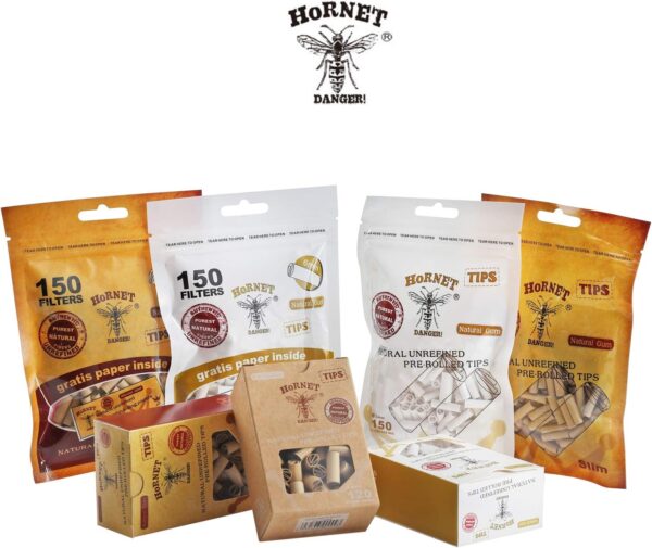 Unbleached Pre-Rolled Tips, Unrefined Filters, Ø8mm Slim Rolling Paper Tips (120 Tips) - Image 3