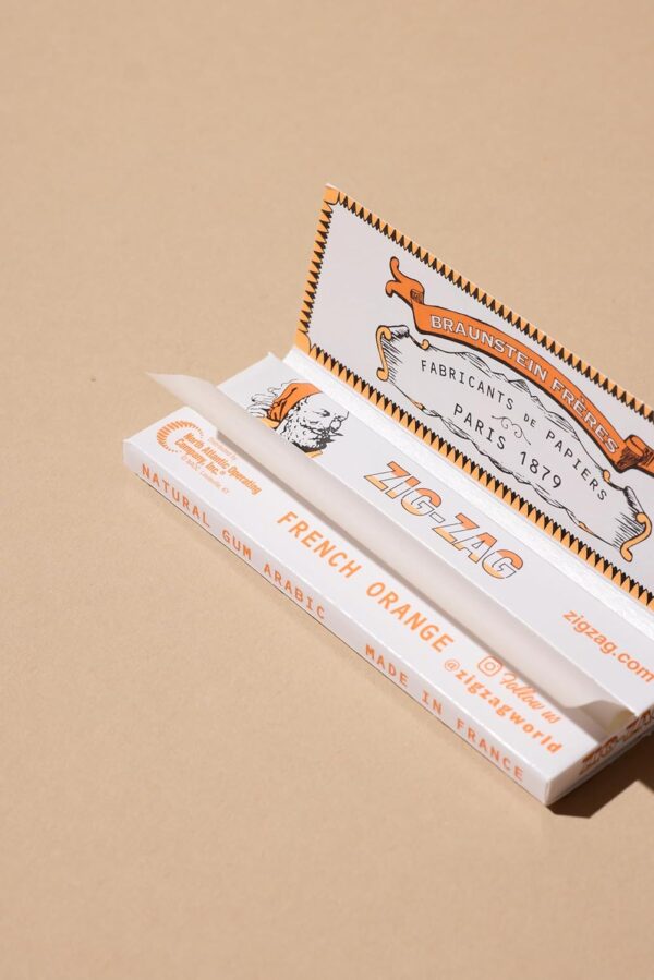 ZIG-ZAG Rolling Papers King Size French Orange - Limited Edition Vintage (5 Booklets) - 32 Papers Each - Image 3