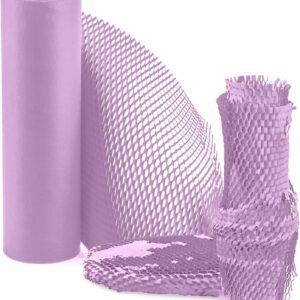 Honeycomb Packing Paper,11.5" x 164' Honeycomb Cushioning Wrap Roll Honeycomb Packing Paper Wrap,Eco-friendly Packaging Paper Kraft Paper Bubble Paper (Purple)