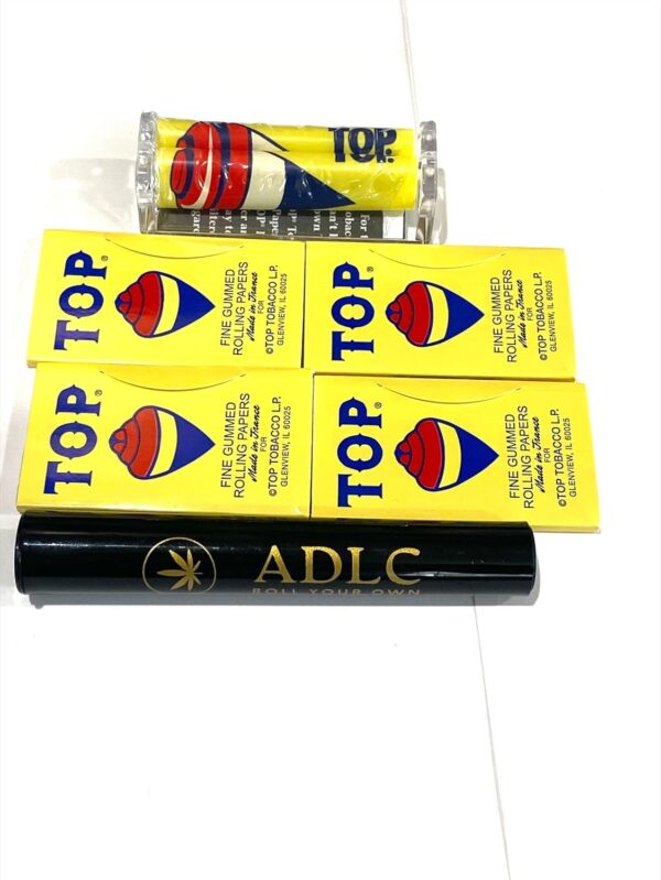 Top Cigarette Rolling Papers by DeLaCruzV (4 Packs) + Top Rolling Machine 70MM, Raw Black Clipper and Small DoobTube. - Image 4