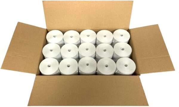 3 1/8 x 190 Thermal Receipt Paper Rolls For Most POS Systems and Receipt Printers, Compatible With Clover Station, Square Station, Toast Station, TM-T88, TSP Series (30 Rolls) - Image 2