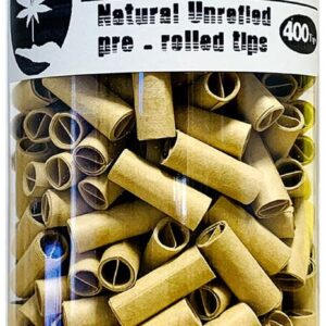 UBUNG | 400 Tips | Ø7mm Pre Rolled Tips | Unbleached Rolling Paper Joints | Suitable for Pre Rolled Cones Rolling Papers | Suitable for most Rolling Machine Filter Tips