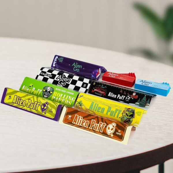 Rolling Paper, Kingsizeslim 110MM Rolling Paper with Tip, 9 Pack with 5 Colors Rolling Paper + 2 Tip, Slow Burn & Ultra Thin Smoking Accessories - Image 8