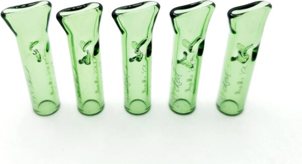 5PCS Reusable W'cked Glass Filter Tips for Pre Rolled Rolling Paper Cones, Slim Cigarettes, Glass Rolling Tip Mouthpieces (Green) - Image 7