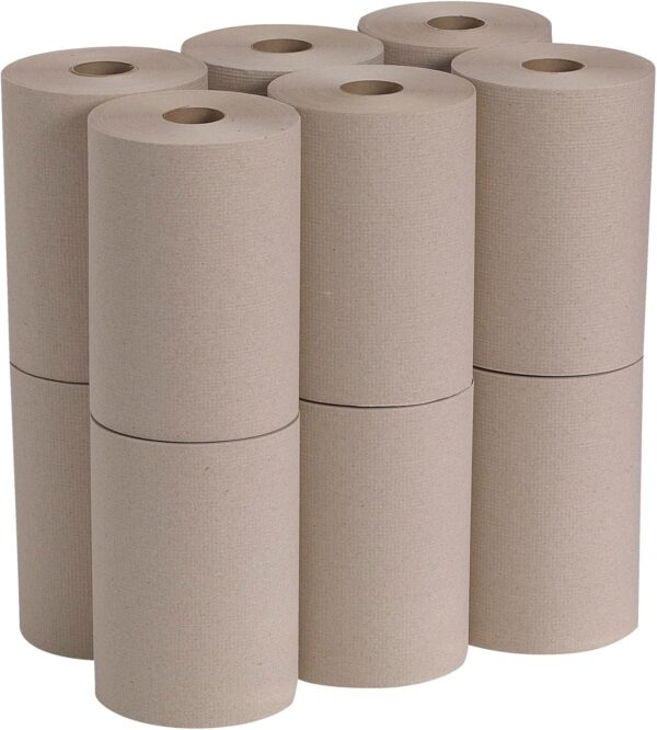 Pacific Blue Basic Recycled Paper Towel Roll by GP PRO (Georgia-Pacific), Brown, 26401, 350 Feet Per Roll, 12 Rolls Per Case - Image 4